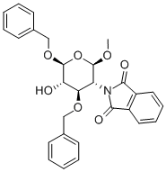 Methyl 3,6-Di-O-benzyl-2-deoxy-2-N-phthalimido-b-D-glucopyranoside Structure