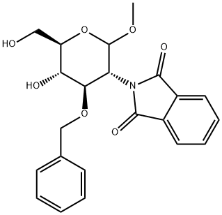 Methyl 3-O-Benzyl-2-deoxy-2-N-phthalimido--D-glucopyranoside Structure
