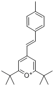 2,6-Bis(1,1-dimethylethyl)-4-((1E)-2-(4-methylphenyl)ethenyl)pyrylium Structure