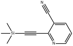 2-((三甲基甲硅烷基)乙炔基)烟腈 结构式