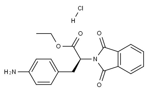 (S)-Α-[(4-氨基苯基)甲基]-1,3-二氢-1,3-二氧代-2H-异吲哚-2-乙酸酯一盐酸盐 结构式