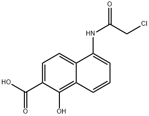 5-Chloroacetylamino-1-hydroxy-2-naphthoic acid 结构式