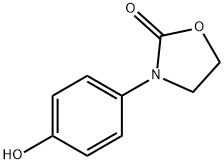 3-(4-羟苯基)-2-恶唑烷酮 结构式