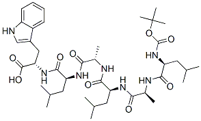 (2S)-3-(1H-indol-3-yl)-2-[[(2S)-4-methyl-2-[[(2S)-2-[[(2S)-4-methyl-2- [[(2S)-2-[[(2S)-4-methyl-2-(tert-butoxycarbonylamino)pentanoyl]amino]p ropanoyl]amino]pentanoyl]amino]propanoyl]amino]pentanoyl]amino]propano ic acid|