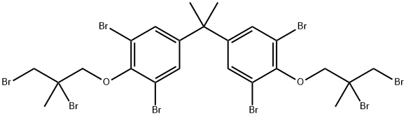 1,1'-(isopropylidene)bis[3,5-dibromo-4-(2,3-dibromo-2-methylpropoxy)benzene] Structure