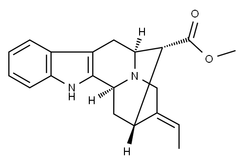 [16S,(+)]-サルパガン-17-酸メチル 化学構造式
