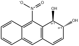 1,2-dihydroxy-9-nitro-1,2-dihydroanthracene Structure