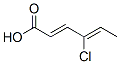 4-chlorohexa-2,4-dienoic acid 结构式