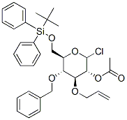2-O-acetyl-3-O-allyl-4-O-benzyl-6-O-tert-butyldiphenylsilylglucopyranosyl chloride 结构式