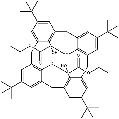 O(1),O(3)-BIS(CARBETHOXYMETHYL)-P-TERT-BUTYLCALIX(4)ARENE Struktur