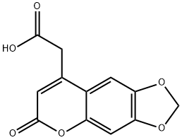 4-カルボキシメチル-6,7-メチレンジオキシクマリン 化学構造式
