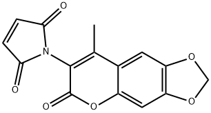 6,7-メチレンジオキシ-4-メチル-3-マレイミドクマリン 化学構造式
