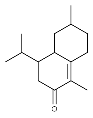 4,4a,5,6,7,8-hexahydro-1,6-dimethyl-4-(1-methylethyl)naphthalen-2(3H)-one 结构式