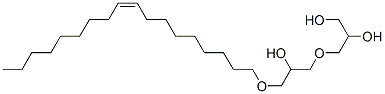 3-[2-ヒドロキシ-3-[(Z)-9-オクタデセニルオキシ]プロポキシ]-1,2-プロパンジオール 化学構造式