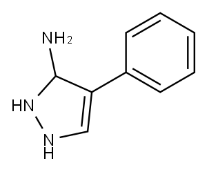 1H-Pyrazol-3-amine,  2,3-dihydro-4-phenyl- 结构式