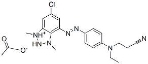 6-chloro-4-[[4-[(2-cyanoethyl)ethylamino]phenyl]azo]-1,3-dimethyl-1H-benzotriazolium acetate Structure