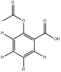 2‐アセトキシ安息香酸‐3,4,5,6‐D4 化学構造式