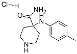 4-(p-tolylamino)piperidine-4-carboxamide monohydrochloride Structure