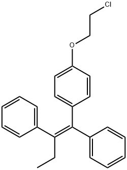 2-[4-[(Z)-1,2-ジフェニル-1-ブテニル]フェノキシ]-1-クロロエタン 化学構造式
