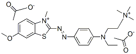 2-[[4-[ethyl[2-(trimethylammonio)ethyl]amino]phenyl]azo]-6-methoxy-3-methylbenzothiazolium diacetate 结构式
