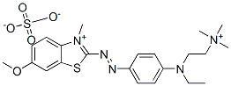 2-[[4-[ethyl[2-(trimethylammonio)ethyl]amino]phenyl]azo]-6-methoxy-3-methylbenzothiazolium sulphate 结构式