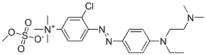 3-chloro-4-[[4-[[2-(dimethylamino)ethyl]ethylamino]phenyl]azo]-N,N,N-trimethylanilinium methyl sulphate 结构式