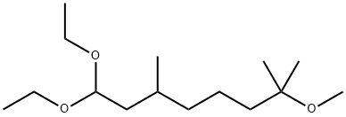 1,1-diethoxy-7-methoxy-3,7-dimethyloctane Structure
