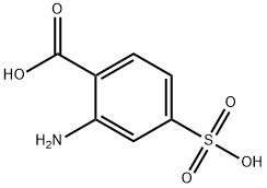 2-氨基-4-磺酸基苯甲酸 结构式