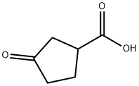 3-氧代-1-环戊烷羧酸, 98-78-2, 结构式