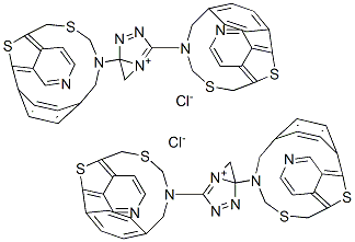 bis[[azobis[4,1-phenylene-2,5-benzothiazolediylmethylenethio[(dimethylamino)methylidyne]]]methylammonium] dichloride 结构式