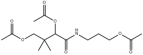2,4-ジアセトキシ-N-(3-アセトキシプロピル)-3,3-ジメチルブタンアミド 化学構造式