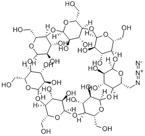 6A-アジド-6A-デオキシ-β-シクロデキストリン 化学構造式
