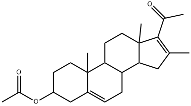 16-甲基孕甾-5,16-二烯-3Β-醇-20-酮-3-醋酸酯, 982-06-9, 结构式