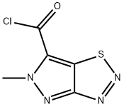 5H-Pyrazolo[3,4-d]-1,2,3-thiadiazole-6-carbonyl chloride, 5-methyl- (9CI) Structure