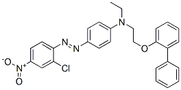 N-[2-(1,1'-Biphenyl-2-yloxy)ethyl]-N-ethyl-4-(2-chloro-4-nitrophenylazo)aniline Structure