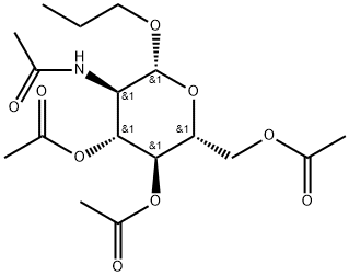 PROPYL 2-ACETAMIDO-3,4,6-TRI-O-ACETYL-2-DEOXY-BETA-D-GLUCOPYRANOSIDE Structure