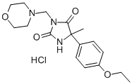 2,4-Imidazolidinedione, 5-(4-ethoxyphenyl)-5-methyl-3-(4-morpholinylme thyl)-, monohydrochloride 结构式