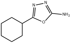 (5-环己基-1,3,4-恶二唑-2-基)胺 结构式