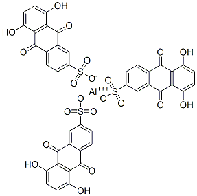 aluminium tris[9,10-dihydro-5,8-dihydroxy-9,10-dioxoanthracene-2-sulphonate] Structure