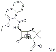 Natrium-[2S-(2α,5α,6β)]-6-[[(2-ethoxy-1-naphthyl)carbonyl]amino]-3,3-dimethyl-7-oxo-4-thia-1-azabicyclo[3.2.0]heptan-2-carboxylat