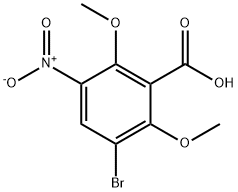 3-BROMO-2,6-DIMETHOXY-5-NITROBENZOIC ACID Structure