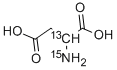 DL-天冬氨酸-2-13C,15N 结构式