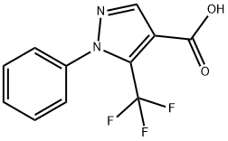 1-苯基-5-三氟甲基-1H-吡唑-4-羧酸, 98534-81-7, 结构式