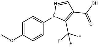 1-(4-甲氧苯基)-5-(三氟甲基)-1H-吡唑-4-羧酸 结构式