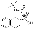 2-叔丁氧羰酰胺-1,2,3,4-四氢萘-2-羧酸, 98569-12-1, 结构式