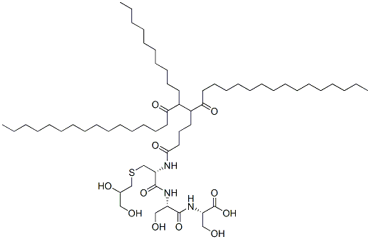 N-palmitoyl-5,6-dipalmitoyl-S-glycerylcysteinyl-seryl-serine Structure