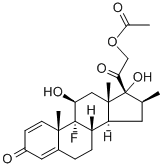21-酢酸ベタメタゾン 化学構造式