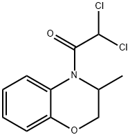4-ジクロロアセチル-3,4-ジヒドロ-3-メチル-2H-1,4-ベンゾオキサジン 化学構造式