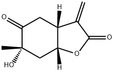 (3AR,6S,7AR)-四氢-6-羟基-6-甲基-3-亚甲基-2,5(3H,4H)-苯并呋喃二酮 结构式