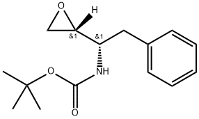 (1S)-1-(2R)-环氧乙基-2-苯乙基氨基甲酸叔丁酯, 98760-08-8, 结构式